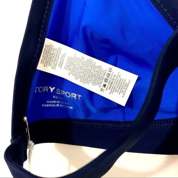 Tory Burch Sport Color Block Bikini Top Cobalt - Picture 6 of 8